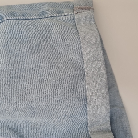 Glassons, blue denim high waist jean shorts, size 10 - Picture 3 of 7